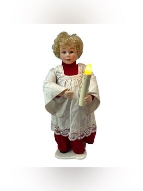 Vintage 18" Animated Lighted Christmas Choir Boy 1995 Holiday Creations TESTED